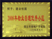 2009年1月6日，商丘桂園榮獲"商丘市物業(yè)管理優(yōu)秀小區(qū)"稱號。